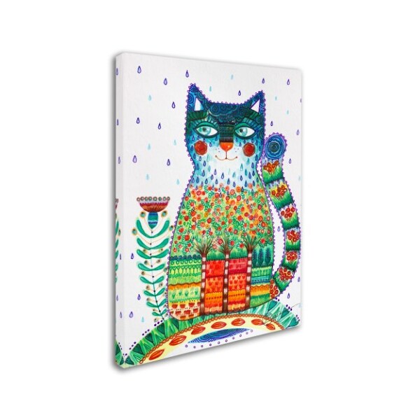 Oxana Ziaka '1 Rain Cat' Canvas Art,35x47